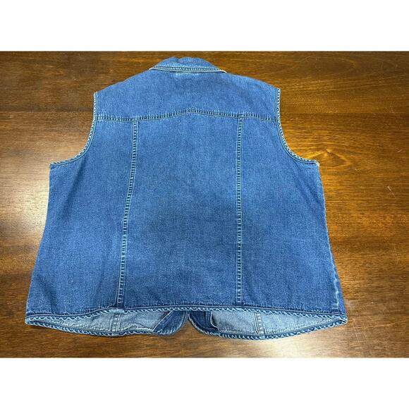 VTG Talbots Denim Top Women XL Y2K Clueless Grunge Coquette Festival Feminine - Picture 3 of 8